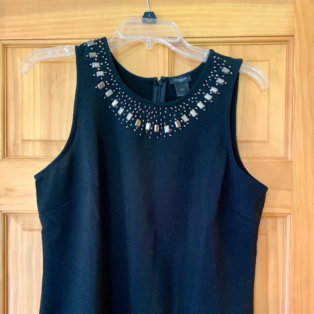Ann Taylor Black Beaded tank top